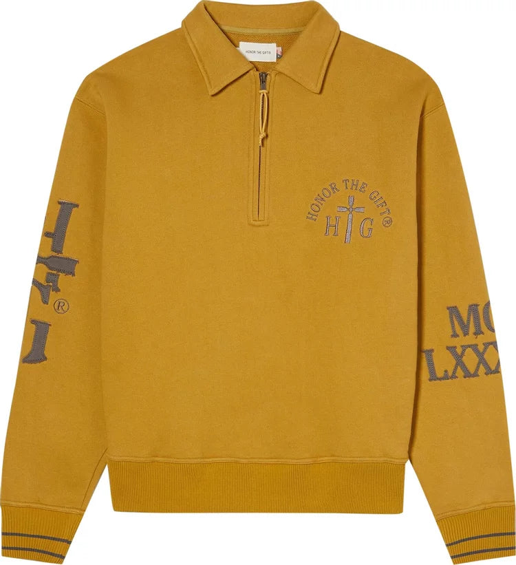 Honor The Gift Prep School Henley Sweater 'Mustard'