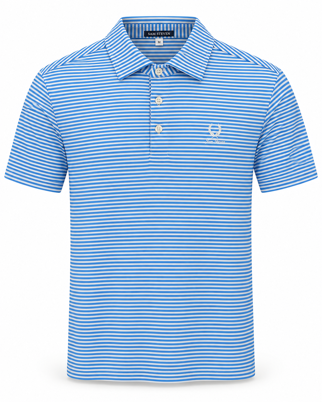 M BLUE STRIPE POLO