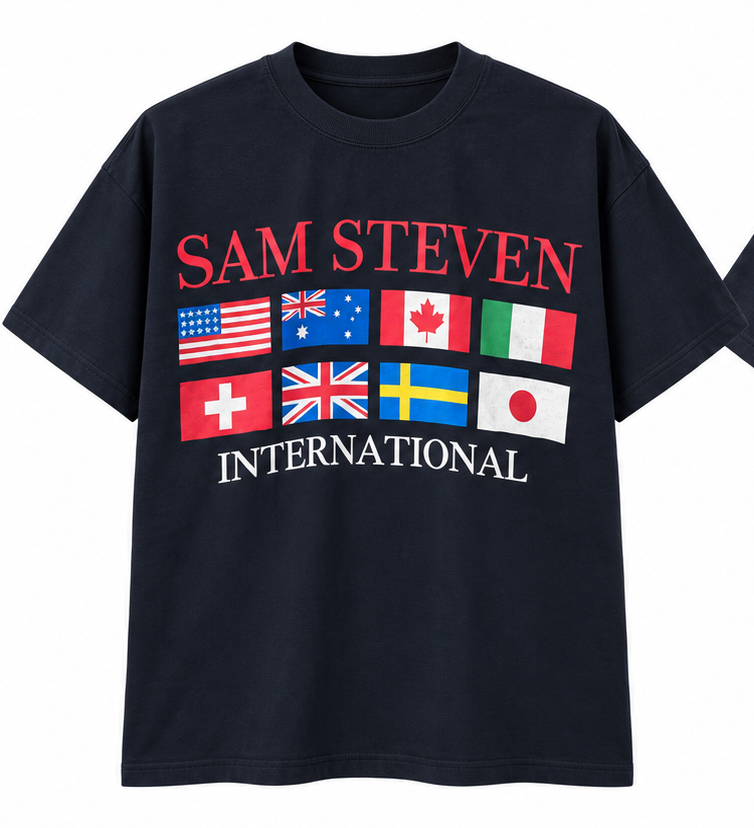 INTERNATIONAL NAVY T-SHIRT