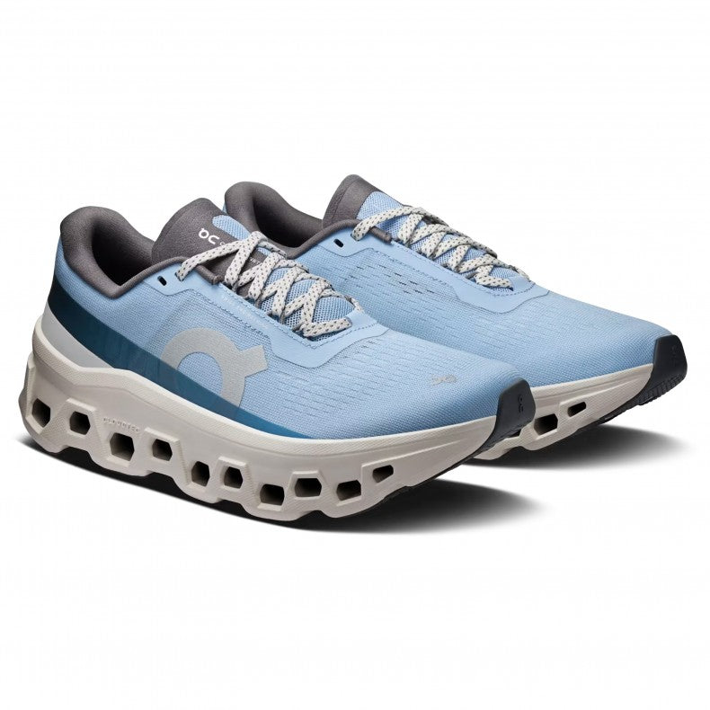 on cloud monsters women On Women's Cloudmonster 1 Running Sneakers - Blue - Size 8